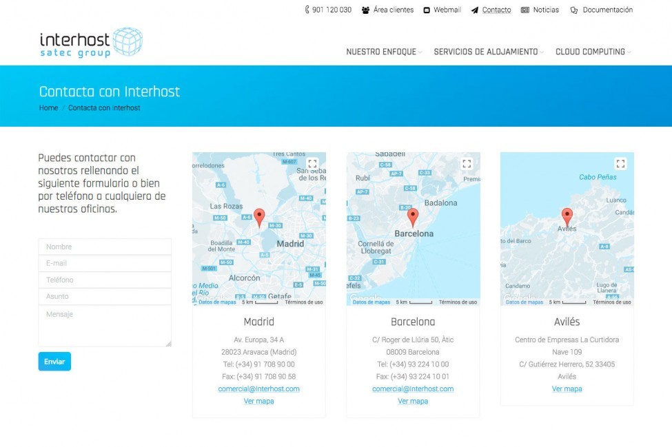 Diseño Web Interhost