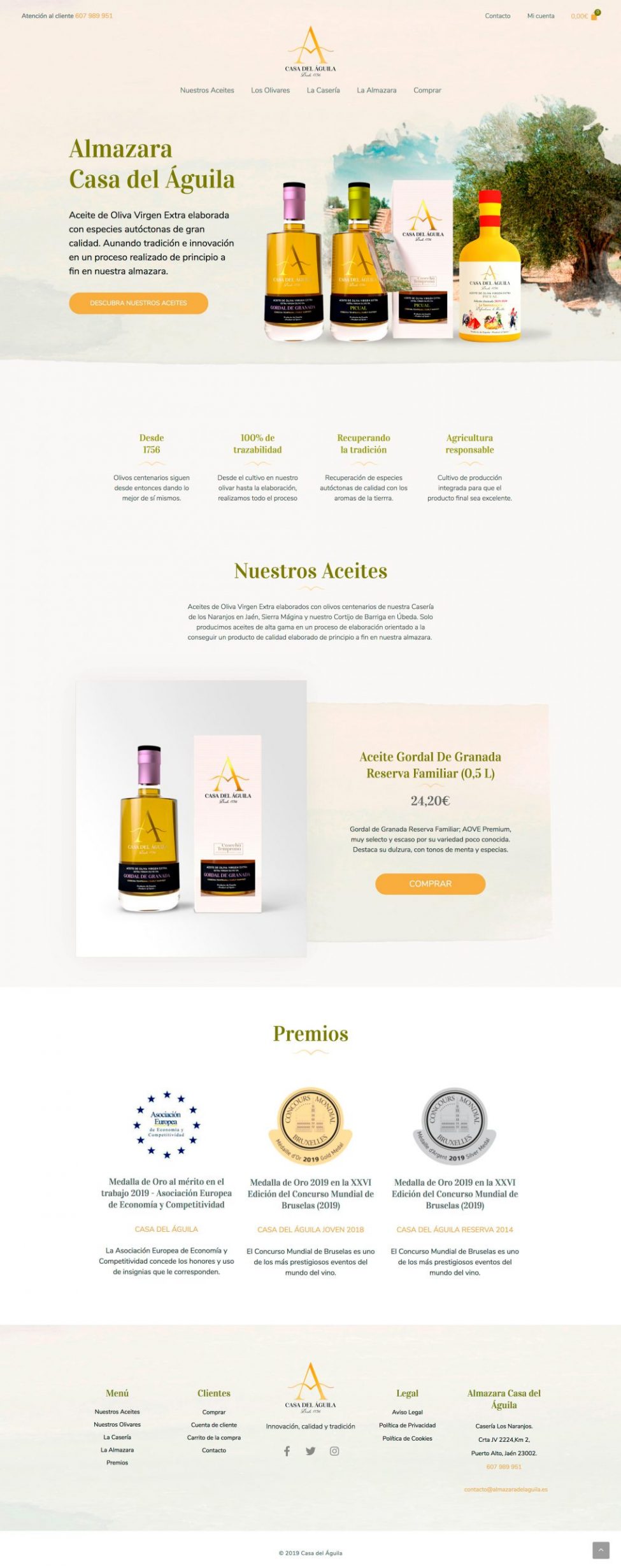 Desarrollo Web del Ecommerce de Almazara del Águila